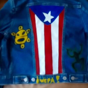 Bad Bunny Inspired Custom Jean Jacket